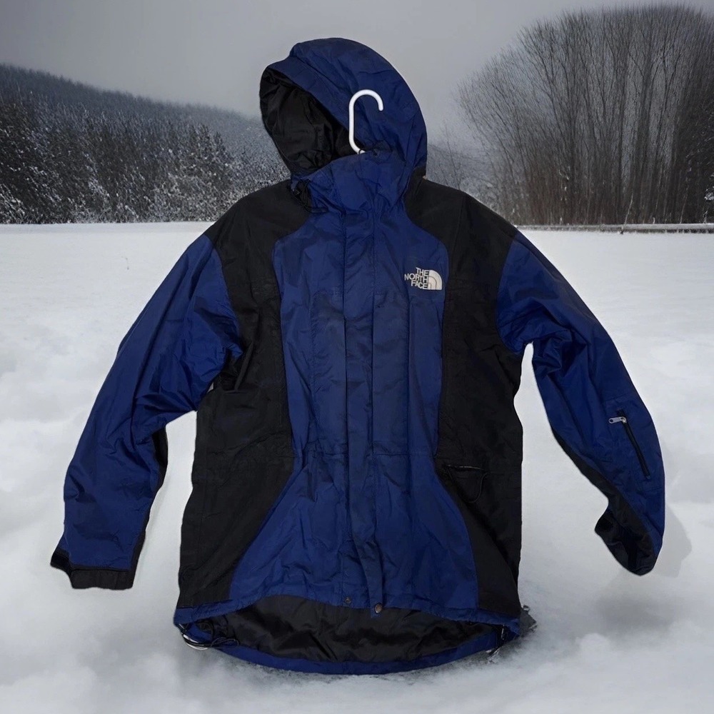 Vintage The North Face  Mountain Guide Jacket Storm‎ Blue Sz Large Tall Used